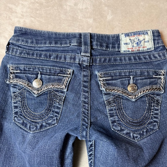 Vintage Y2K True Religion World Tour Bootcut Jeans Size 25 USA Made Flap Pocket - Picture 4 of 11